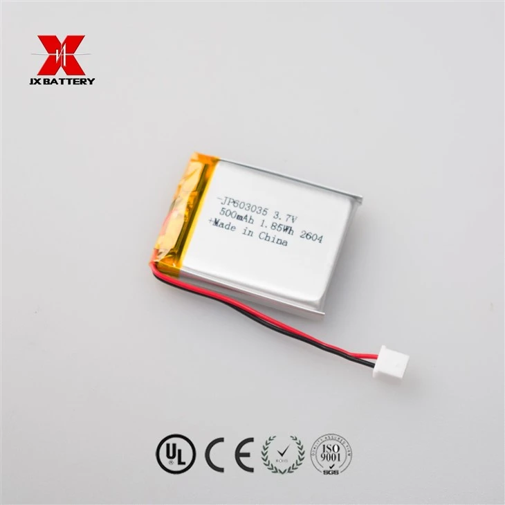 Rechargeable 603035 3.7V 500mah 3.7v Lithium Polymer Battery factory